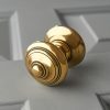 Regency-Style Concealed Screw Door Knobs (Pair) - Brass - Image 3
