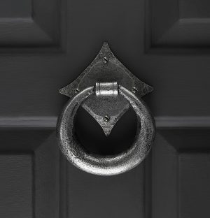 Ring Hand Forged Door Knocker - Pewter
