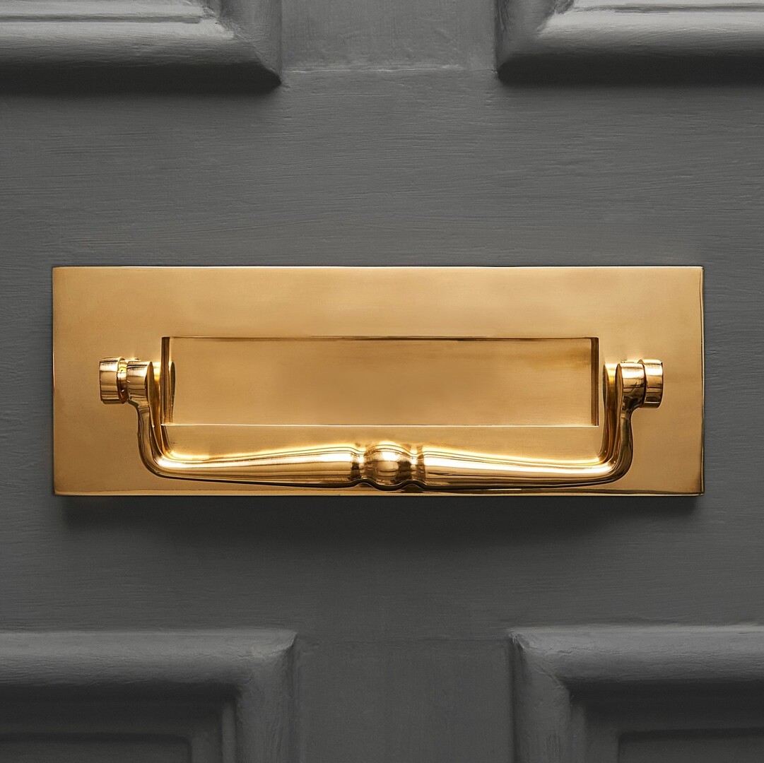 Traditional Brass Letter Plate With Clapper