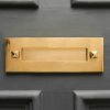 Traditional Letterplate Without Clapper - Polished Brass