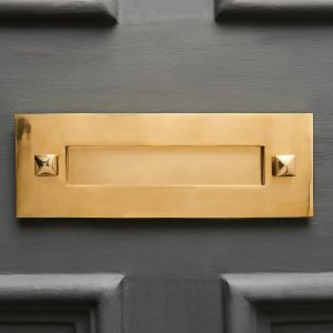 Traditional Letterplate Without Clapper - Polished Brass