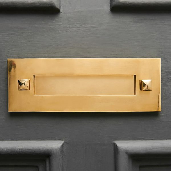 Traditional Letterplate Without Clapper - Polished Brass