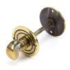 Round Bathroom Turn And Release - Aged Brass