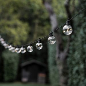 festoon linear lights black 20 bulbs