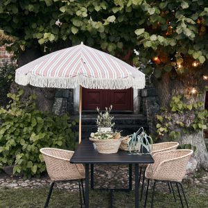 garden umbrella red