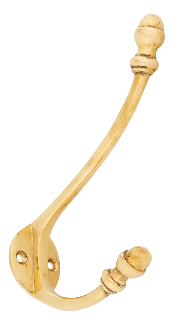 Polished Brass 6 1/2 Hat & Coat Hook - Grace & Glory