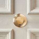 polished brass beehive centre door knob