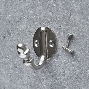 polished nickel coat hook