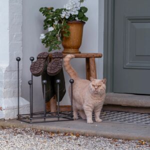pewter four pair boot rack