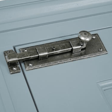 pewter 6" straight knob bolt