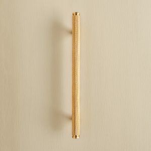 knurled pull handle (medium) polished brass