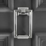 knurled door knocker polished nickel