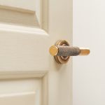 knurled lever handle aged brass