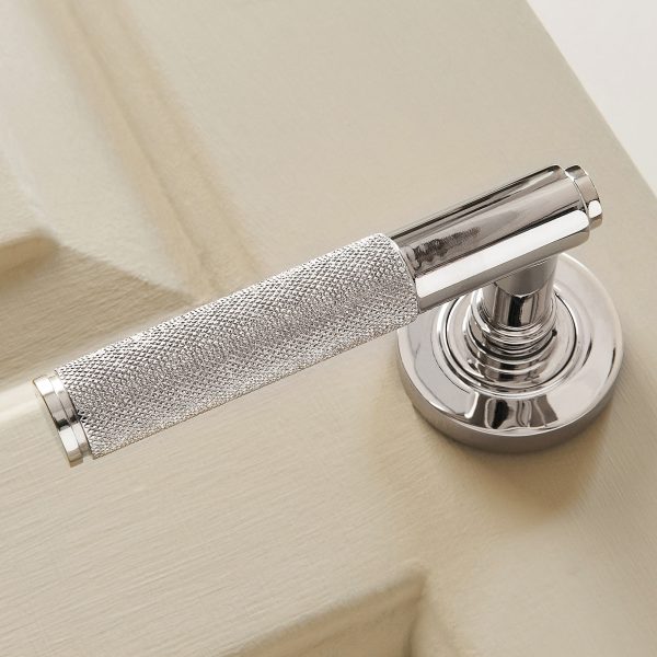 knurled lever handles polished nickel