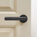 knurled lever handles matt black