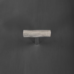 knurled t bar polished nickel