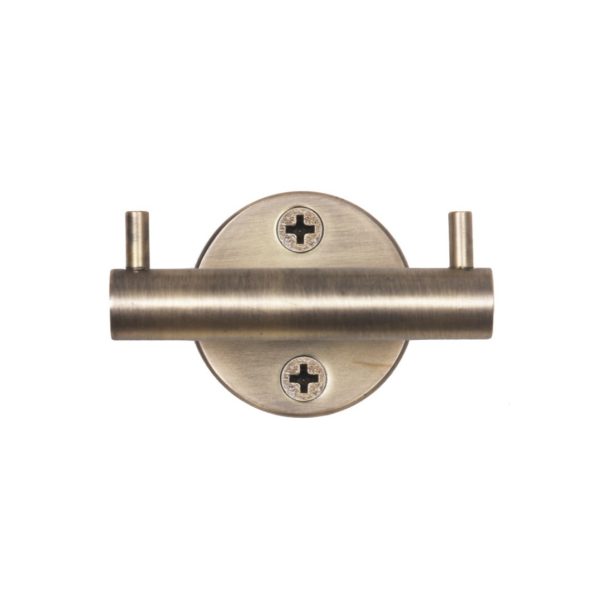 brass bathroom double hook