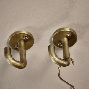 brass ceiling hooks set of 2