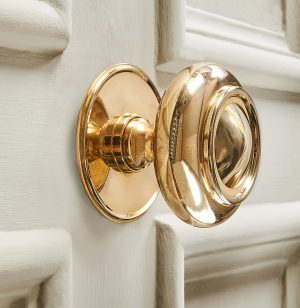 circular door pull (large) polished brass