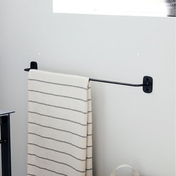 black antique towel rail