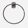 black antique towel rail round