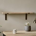 mango wood and iron shelf short