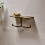 brass wall mounted toilet roll holder