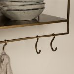 iron shelves with hooks wide