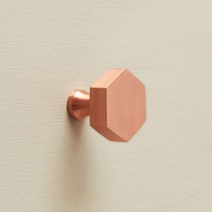 hexagonal cabinet knob copper