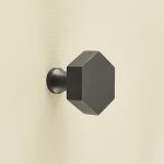 hexagonal cabinet knob gunmetal grey