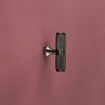 knurled t bar cupboard pull gunmetal grey