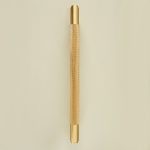 knurled bar cabinet handle – satin brass