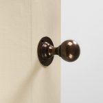 round door knobs (pair) antique brass