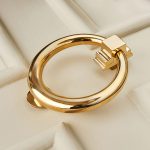 hoop door knocker large polished brass