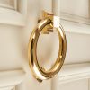 hoop door knocker large polished brass