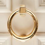 hoop door knocker large polished brass