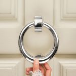 hoop door knocker large polished nickel