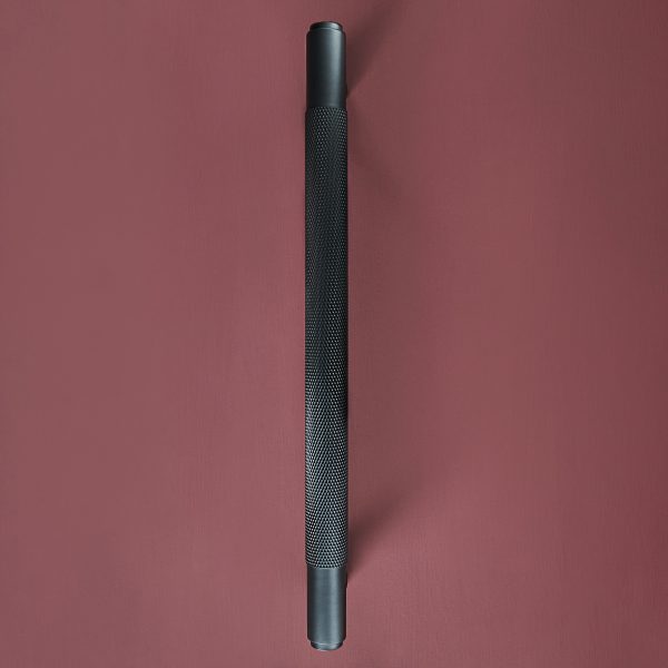 knurled bar cabinet handle – gunmetal grey