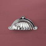 shell drawer pull polished nickel