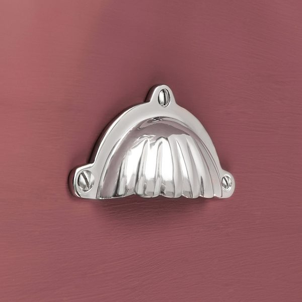 shell drawer pull polished nickel