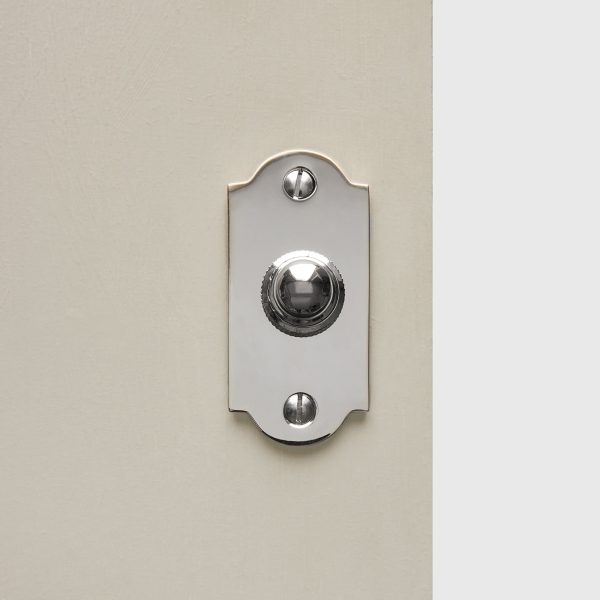 arched bell push polished nickel