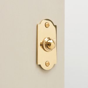 arched bell push polished brass