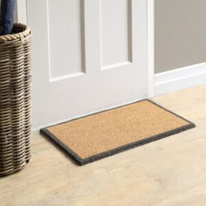 coir doormat with border (small) charcoal