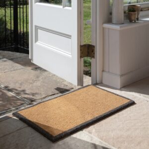 coir doormat with border (large) charcoal