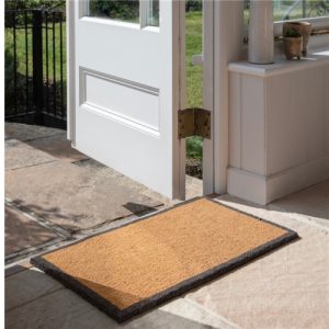 coir doormat with border