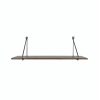wooden shelf with brass brackets (large) walnut