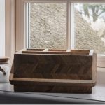 mango wood bathroom caddy