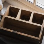 mango wood bathroom caddy