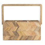 mango wood bathroom caddy