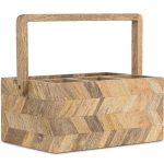 mango wood bathroom caddy
